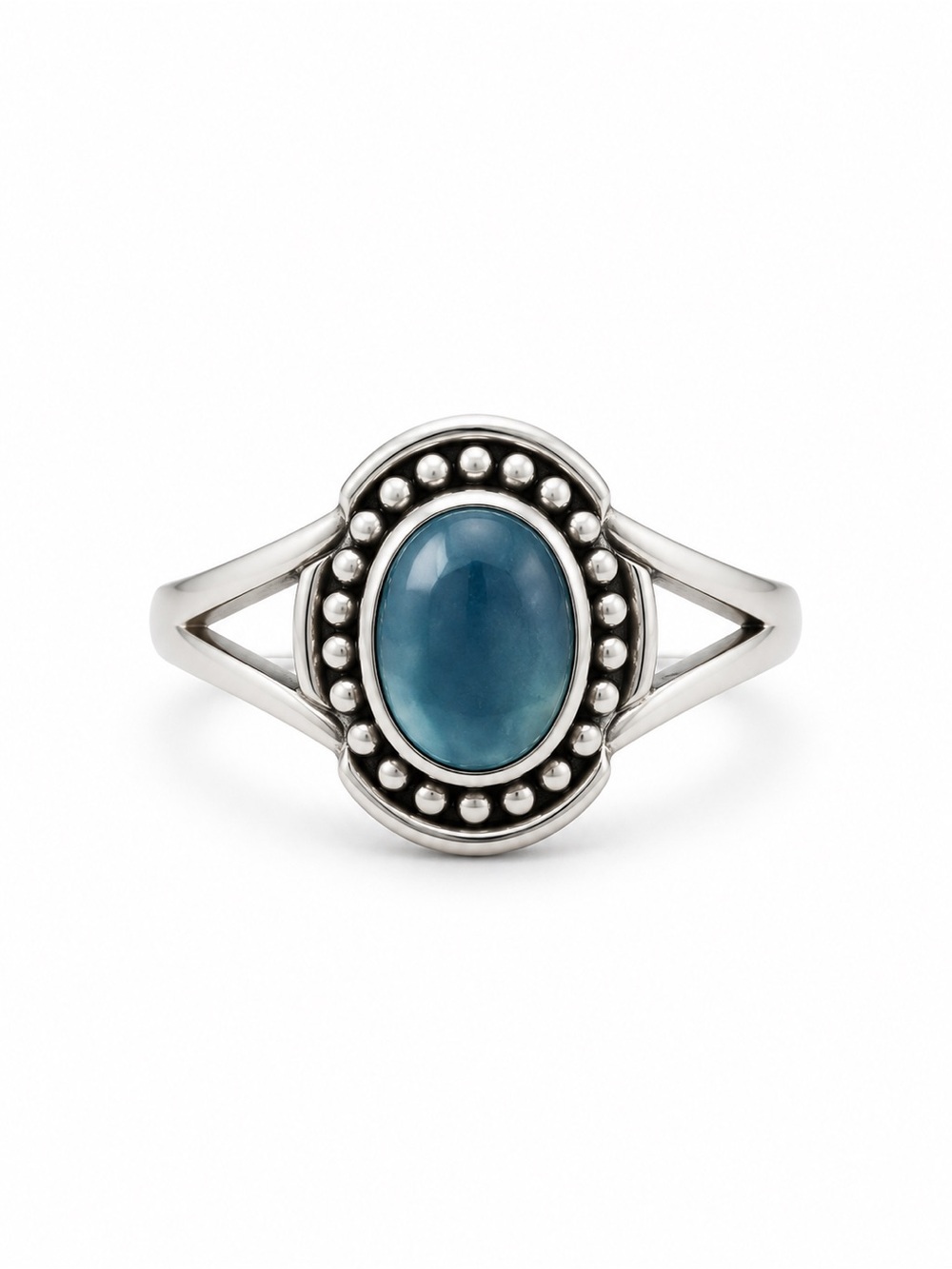 Blue Chalcedony Bubble Ring